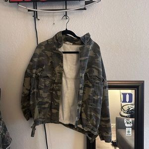 thrifted camo jacket